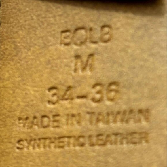 Calvin Klein Mens Synthetic Leather Black Brown Adjustable Size 34-36 - Picture 2 of 6